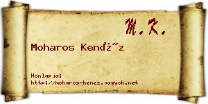 Moharos Kenéz névjegykártya